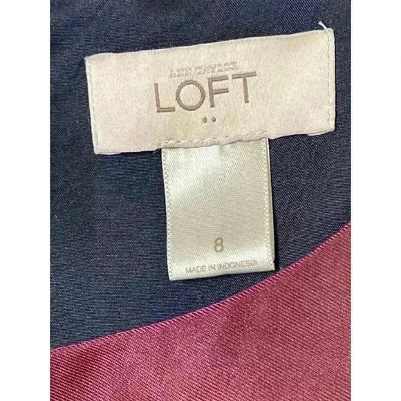 LOFT Striped Sleeveless Fit & Flare Dress Size 8 - Picture 5 of 5